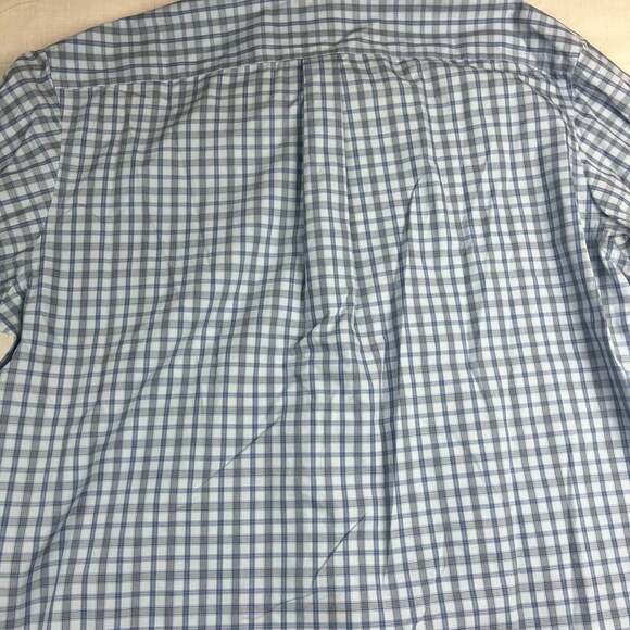 Eddie Bauer Button-Up Men's Plaid Flannel Mens 3XL Blue Cotton Wrinkle Free - Picture 7 of 10